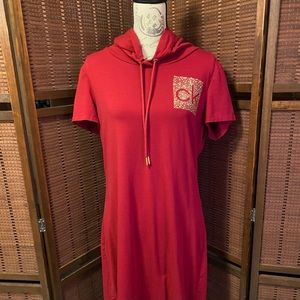*Never worn* Calvin Klein Red Dress (Large) with hood